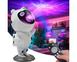 Astronaut Sterrenprojector met Afstandsbediening | LED Galaxy Projector met Nebula & Sterrenlicht | RGB Kleuren | Nachtlamp & Decoratie voor Slaapkamer, Kinderkamer & Feest | 360° Draaibaar Ontwerp