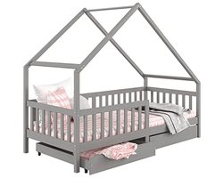 Asymmetrisch Hutbed voor Kinderen met Opbergruimte - 90 x 200 cm