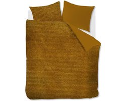 At Home by BeddingHouse Cosy Corduroy Dekbedovertrek - Tweepersoons - 200x200/220 cm - Oker