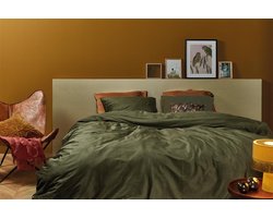 At Home by BeddingHouse Cosy Corduroy kussensloop - Groen - 60x70