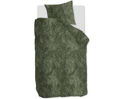 At Home by BeddingHouse Feel Warm dekbedovertrek - Eenpersoons - 140x200/220 - Groen