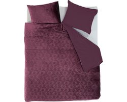 At Home by BeddingHouse Forgotten dekbedovertrek - Tweepersoons - 200x200/220 - Aubergine