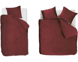 At Home by Beddinghouse Tender dekbedovertrek - Tweepersoons - 200x200/220 cm - Donker Rood