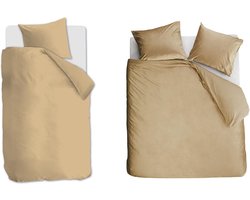 At Home by BeddingHouse Tender dekbedovertrek - Tweepersoons - 200x200/220 - Donker zand