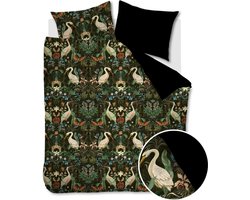 At Home by BeddingHouse Vibrant dekbedovertrek - Tweepersoons - 200x200/220 - Zwart