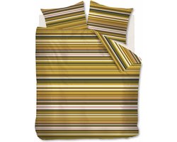 At home with Marieke Dekbedovertrek Darby - 200 x 200/220 cm - geel