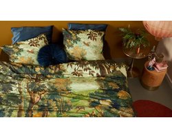 At home with Marieke Dekbedovertrek Idyllic - 140 x 200/220 cm - groen