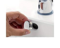 @ Lu’s Today® - Basic Bathroom Essentials - Wastafel Overloop Rozet – Rond – Chroomlook – ABS Kunststof – Ø 22–24 mm