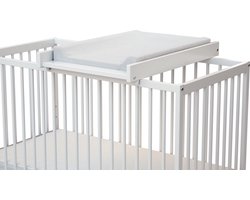 AT4 - Afneembare luiertafel met matras voor houten babybedje ESSENTIEL Wit