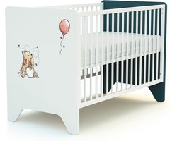 AT4 - Kinderbed DISNEY Exploring Winnie in hout Eend Blauw 60 x 120 cm