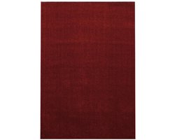 Ata Vloerkleed – Rood – Laagpolig met Jute Onderkant – 120x170 cm