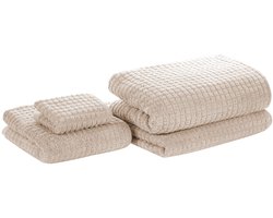 ATAI - Handdoek set van 4 - Beige - Katoen