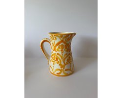 Atelier Fiesta | Waterkan / Limonadekan | Alhambra Amarillo Mostaza / Geel - donkergeel | Handgemaakt en met de hand beschilderd