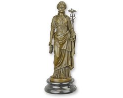Athena - Bronzen Beeld - Kunst Sculptuur - Mythologie Godin van de Wijsheid - Brons Decoratie - 12x12x34