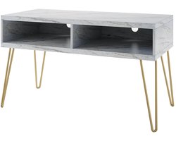 Athena|TV-meubel met 2 compartimenten in Wit Marmer Look
