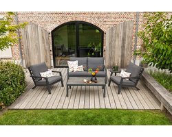 Atlanta stoel-bank loungeset - 4-delig