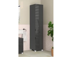 Atlas - Badkamermeubel met 2 deuren en 1 lade in houtlook grijs (181 x 38 x 36 cm)