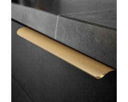 AtlasPro® - Ambiant - 2 stuks - gatafstand 224mm - Gouden RVS Handgreep met Ronde Afwerking - Luxe Messing Accenten voor Keuken Kasten en Lades - inclusief schroeven - Badkamer - Home Decor - Keukengreep - Kastgreep - Meubelgreep - Huisdecoratie
