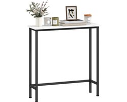 Atlasyx bijzettafel - Sidetable - Console tafel - Wandtafel - Haltafel - Halmeubel - Gangtafel - 75 x 24 x 76 cm - Zwart/Wit