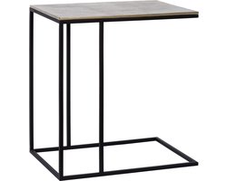 Atmooz - Bijzettafel Vanger - ruw antiek brons - Rechthoekig - Binnen - Interieur - Goud Brons en zwart - Hoogte 55cm - Metaal