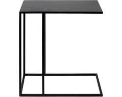 Atmooz - Bijzettafel Vanger - Zwart - Metaal - Minimalistisch - Vierkant - Salontafel - Nachtkastje