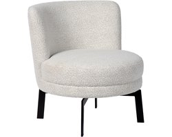 Atmooz - Fauteuil Felix Alpine Boucle - 70cm - Zetel 1 Persoons - Polyester / Katoen / viscose - Kleur : Wit - Rond