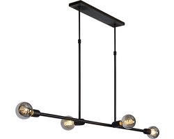 Atmooz - Hanglamp Dots Large - E27 - 4 Lichtpunten - Woonkamer / Slaapkamer / Eetkamer - Plafondlamp - Zwart - Metaal - Hoogte : 87cm