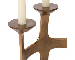 Atmooz - Kaarshouder Amour S/3 - Antiek Messing - Voor 3 kaarsen - 27x11x20 cm - Elegante Tafeldecoratie