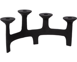 Atmooz - Kaarshouder Amour S/4 - Zwart - Voor 4 kaarsen - 40x14x19 cm - Moderne Tafeldecoratie