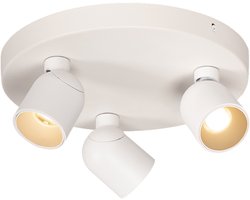 Atmooz Nox 3 Plafondspot – Wit – Metaal – Geïntegreerde LED – Dimbaar via wandschakelaar – Drie draaibare spotjes – Ronde plaat