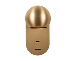 Atmooz Oneye muurlamp antique brass – LED wandlamp – geïntegreerde LED – moderne wandspot – luxe messing wandlamp – compact 7×10×H13 cm – sfeervolle muurlamp – ideaal voor woonkamer, bureau, keuken of slaapkamer