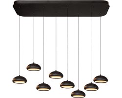 Atmooz - Pallaton - Hanglamp - Zwart - 8 Lichtpunten - Rond - 40 x 130 x 125 cm - Eetkamer - Hal - Slaapkamer - Woonkamer