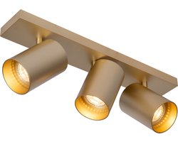 Atmooz - Plafondlamp Nuo 3 - Goud - Ø 7 cm - 3 Kantelbare Spots - Metaal - GU10 Fitting - 50W - Luxe Opbouwspot voor Accentverlichting