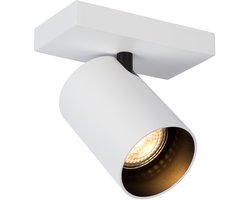 Atmooz - Plafondspots Plafondlamp Nuo 1 - Opbouwspot - 1 lichtbron - Wit - Slaapkamer / Woonkamer - Industrieel - Hoogte 12cm - Metaal