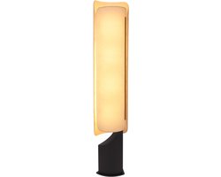 Atmooz Quebec vloerlamp – H155 cm – zwart eikenfineer met beige lampenkap – moderne staande lamp woonkamer – stijlvolle lampadaire Scandinavisch design – 4× E14 fitting – elegante staanlamp voor warme sfeer
