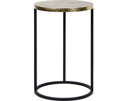 Atmooz - Salontafel Fitz - Rond - Kleur : Zwart / Goud - Bijzettafel - Hoogte : 55cm