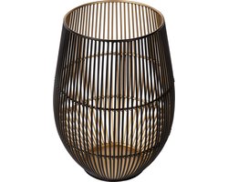 Atmooz - Spoiler - Kaarshouder - Zwart met Goudkleurige Binnenkant - Metaal - 14 x 14 x 26 cm