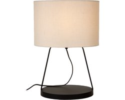 Atmooz - Tafellamp Lee - E27 - Woonkamer / Eetkamer / Slaapkamer - Zwart & Wit - Rond - 43cm hoog