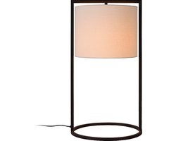 Atmooz - Tafellamp Moyo - Slaapkamer / Woonkamer - Industrieel - Zwart en witte kap - Hoogte 60cm - Metaal