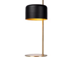 Atmooz - Tafellamp Pablo - Metaal - Zwart & Antiek Messing + Gouden Coating Binnenin - Nachtkastlamp - Slaapkamer