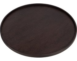 Atmooz Tati – Dienblad – Woonaccessoire Ø 60 cm – Cacao - Walnoot – Opstaande rand – Natuurdesign
