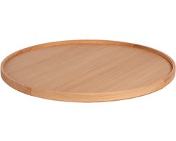 Atmooz Tati – Dienblad – Woonaccessoire Ø 60 cm – Naturel - Walnoot – Opstaande rand – Natuurdesign