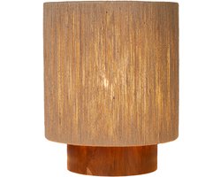 Atmooz Tomar M Tafellamp – Ø30 x H37 cm – Bruin Hout & Jute – E27 Fitting – Natuurlijke Sfeerverlichting