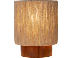 Atmooz Tomar S Tafellamp – Ø20 x H26 cm – Naturel Hout & Jute – E27 Fitting – Sfeervolle Verlichting