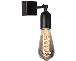 Atmooz - Wandlamp Binnen Dora - Industrieel - Woonkamer / Slaapkamer - Zwart - Hoogte 12cm - Metaal