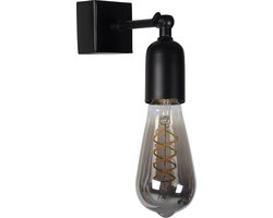 Atmooz - Wandlamp Dora - Industrieel - Woonkamer / Slaapkamer - Zwart - Hoogte 12cm - Metaal - Exclusief lichtbron
