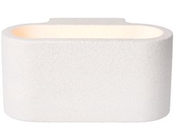 Atmooz Wandlamp Juan - 18x10x9 cm - Wit Gips