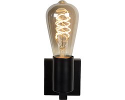 Atmooz - Wandlamp Peniche - Industrieel - Woonkamer / Slaapkamer - Zwart - Hoogte 11cm - Metaal