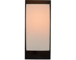 Atmooz - Wandlamp Tommaso - Industrieel - Woonkamer / Slaapkamer - Zwart en witte kap - Hoogte 35cm - Metaal