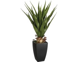 Atmosphera Agave Rect kunstplant in pot van cement 73 cm - Nepplanten - woestijn plant